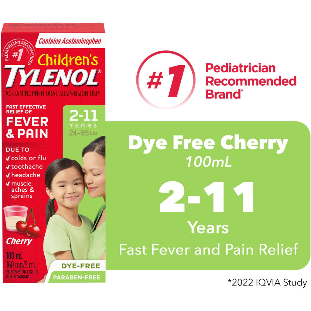 Children's Medicine, Fever & Pain, Dye-Free Cherry Liquid