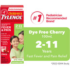 Children's Medicine, Fever & Pain, Dye-Free Cherry Liquid