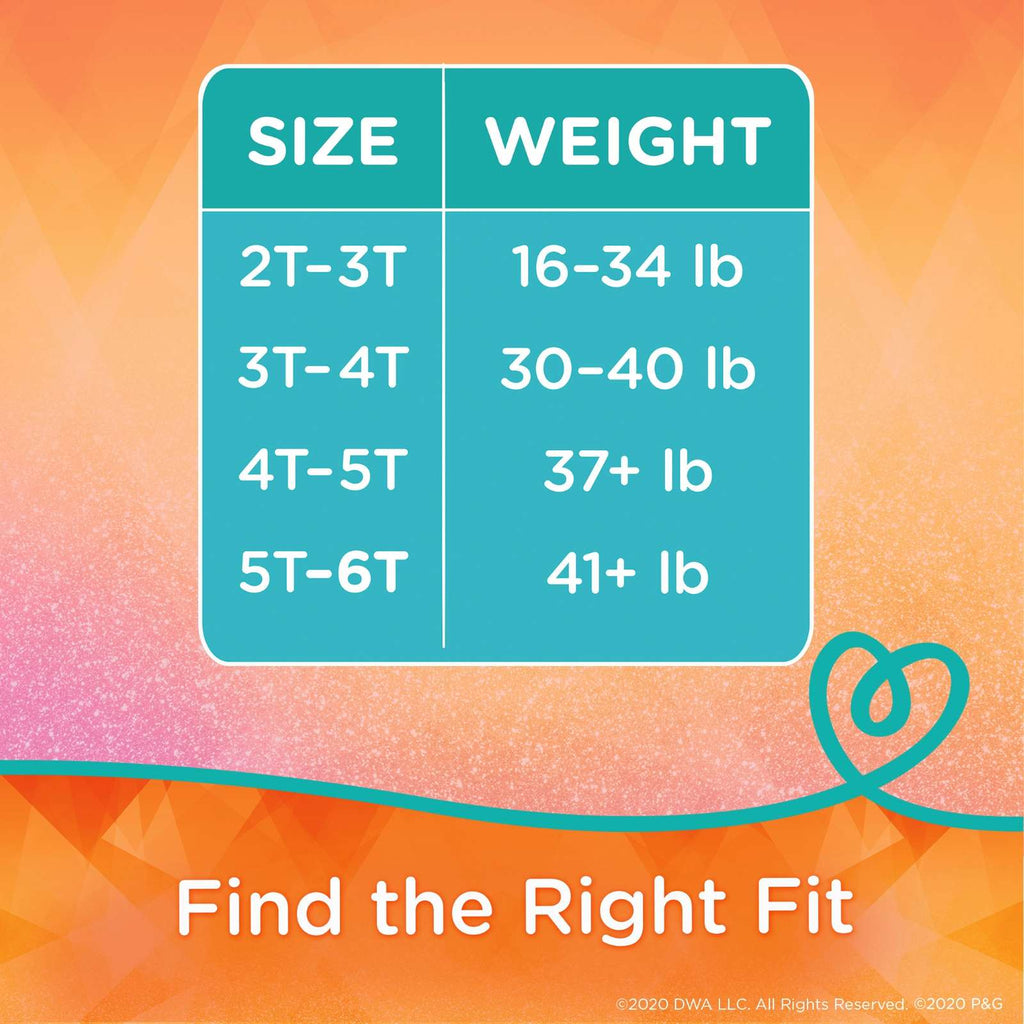 Pampers Easy Ups Training Underwear Girls Size 7 5T-6T 46 Count 