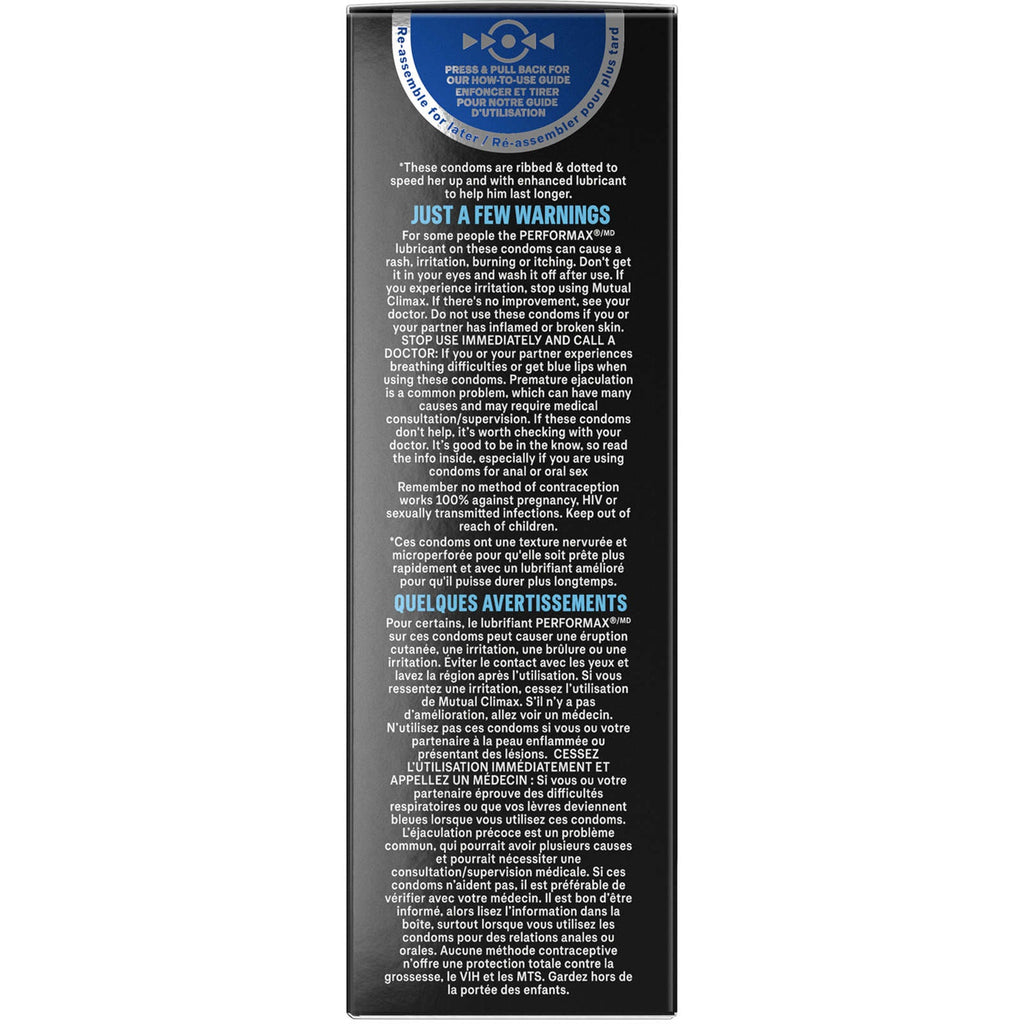 Durex Mutual Climax Condoms, Ribbed and Dotted with Delay Gel