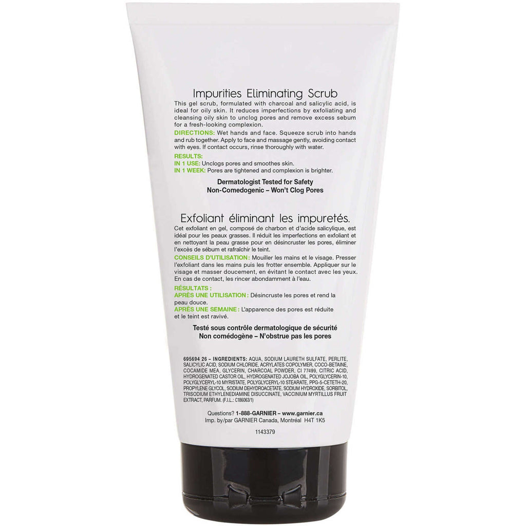 SkinActive Charcoal Impurities Eliminating Scrub Cleanser For Oily skin