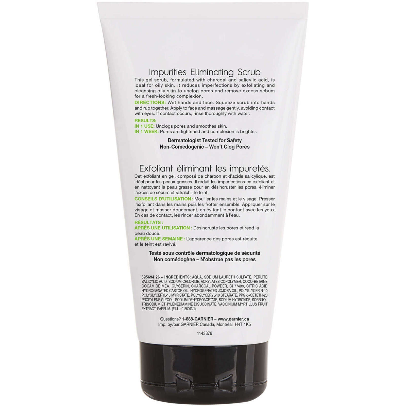 SkinActive Charcoal Impurities Eliminating Scrub Cleanser For Oily skin