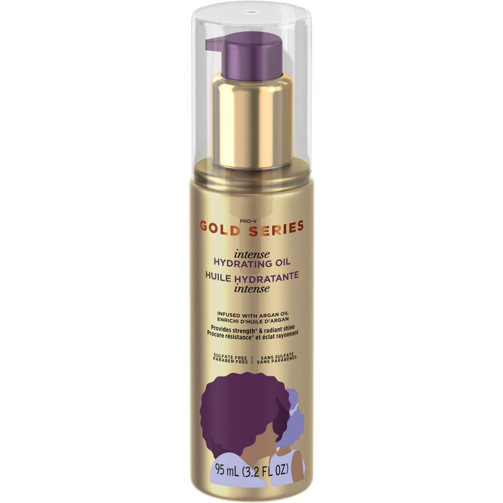 Gold Series from Pantene Sulfate-Free Intense Hydrating Oil Treatment for Curly, Coily Hair, 95 mL