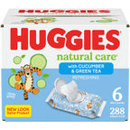 Huggies Natural Care Refreshing Baby Wipes, Scented, 6 Flip-Top Packs