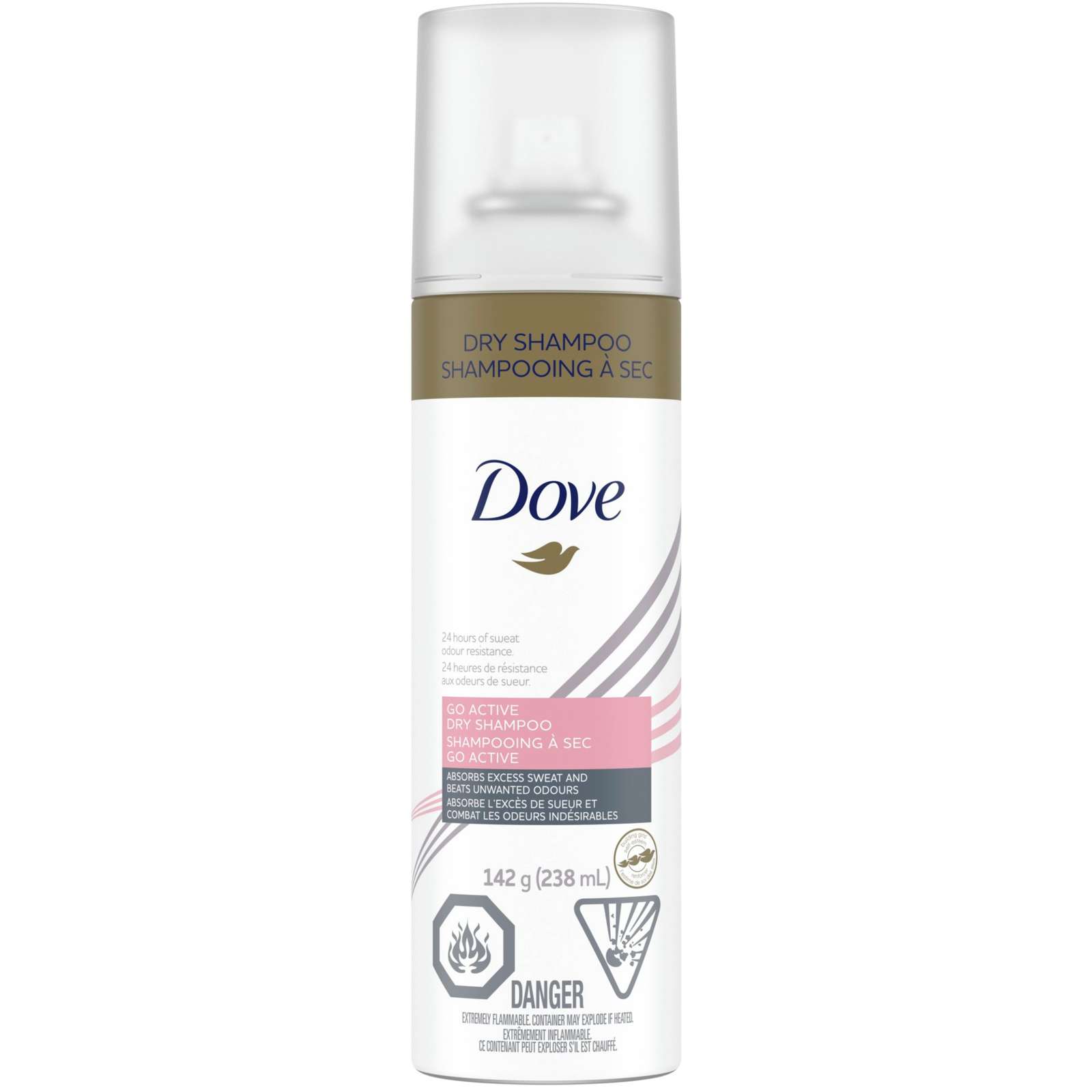 Dove Care Between Washes Dry Shampoo for oily hair Go Active 24 hours of sweat and odour resistance 142 g