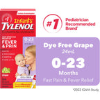 Infants' Medicine, Fever & Pain Drops, Dye Free Grape