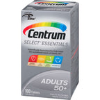 Centrum Select Essentials Adults 50+ Multivitamin and Multimineral Supplement Tablets, 100 Count