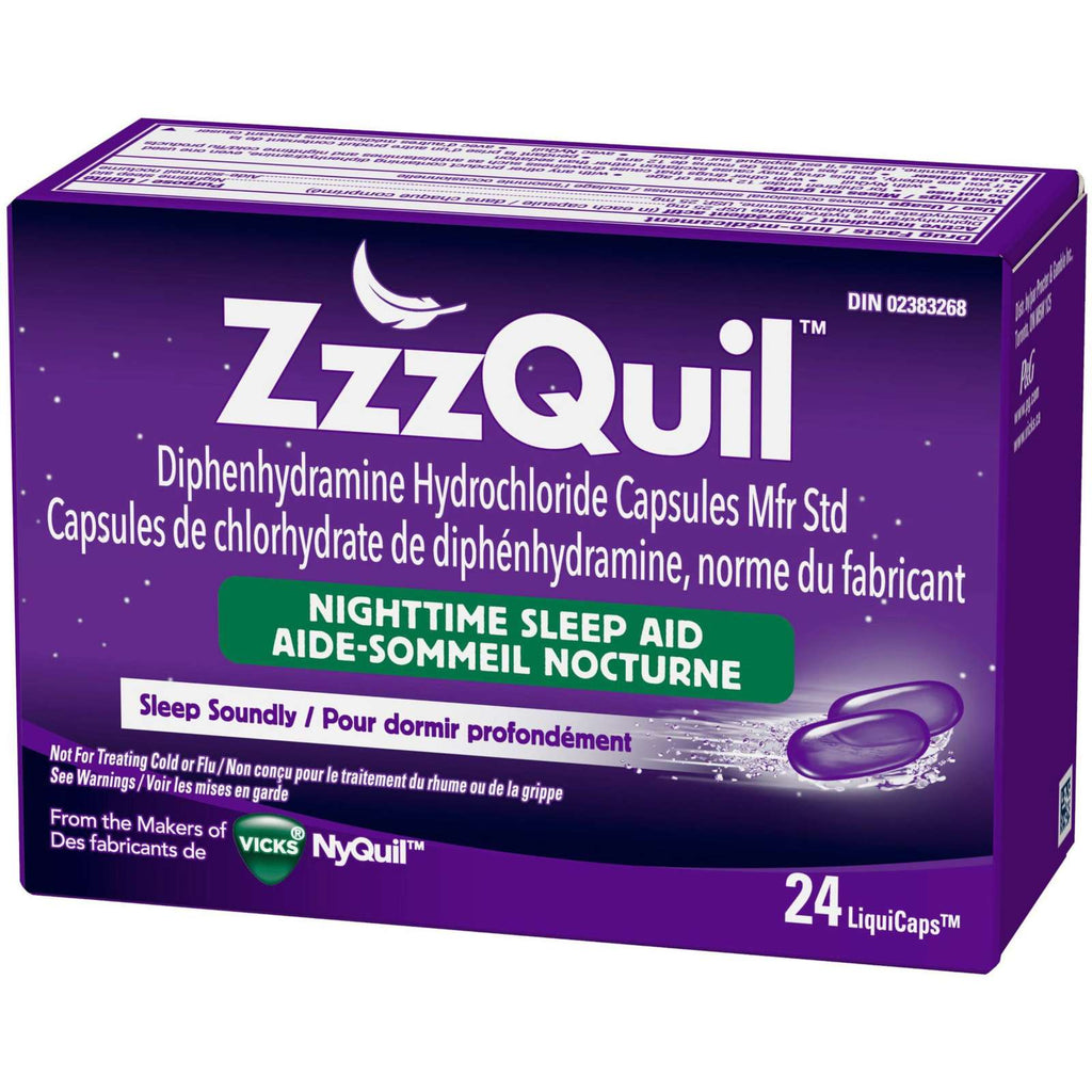 ZzzQuil Nighttime Sleep-Aid LiquiCaps, 24 Count