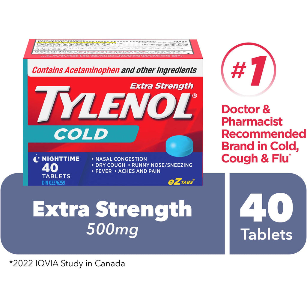 Extra Strength Cold Relief Nighttime Acetaminophen 500mg