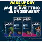 Goodnites Boys' Nighttime Bedwetting Underwear, Size Extra Large (95-140+ lbs), 9 Ct