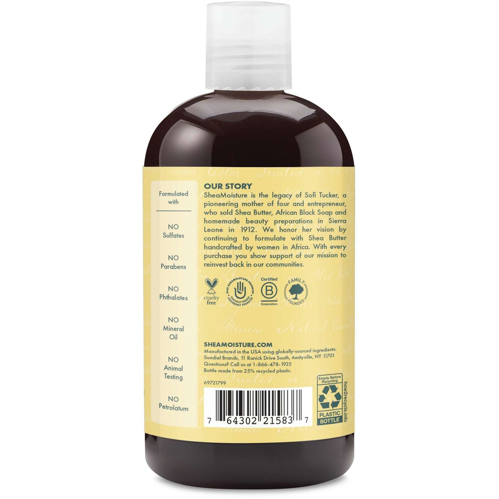 SheaMoisture Jamaican Black Castor Oil Stengthen & Restore shampoo for Damaged Hair with Shea Butter, Peppermint & Apple Cider Vinegar To Cleanse and Nourish Hair 384 ml