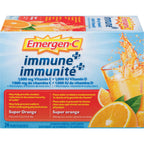 Emergen-C Immune+ Vitamin C & Mineral Supplement Fizzy Drink Mix, Super Orange