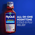 NyQuil COMPLETE Cold, Flu, and Congestion Medicine, 354 mL, Berry Flavor