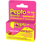 Cherry Chewables for Nausea, Heartburn, Indigestion, Upset Stomach, & Diarrhea Relief 24 ct