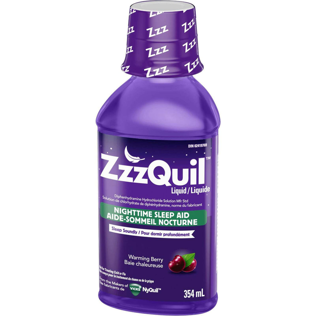 ZzzQuil Nighttime Sleep Aid Liquid, Warming Berry, 354 mL