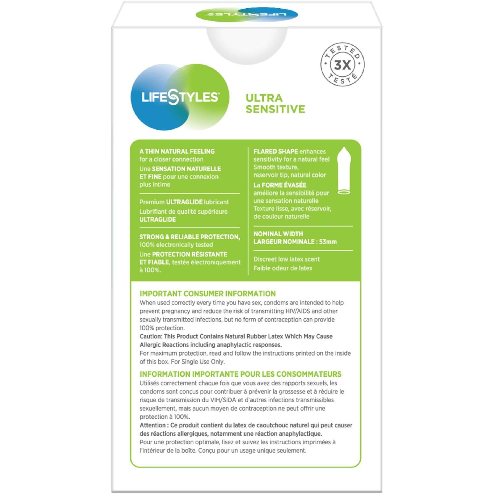 Ultra Sensitive 14 Lubricated Latex Condoms