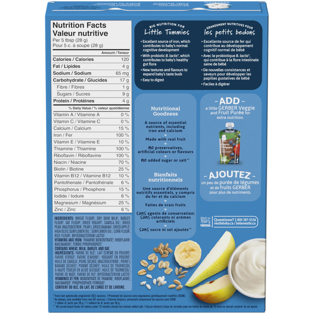 GERBER® Stage 3 Multigrain Yogurt Apple Pear Banana Baby Cereal