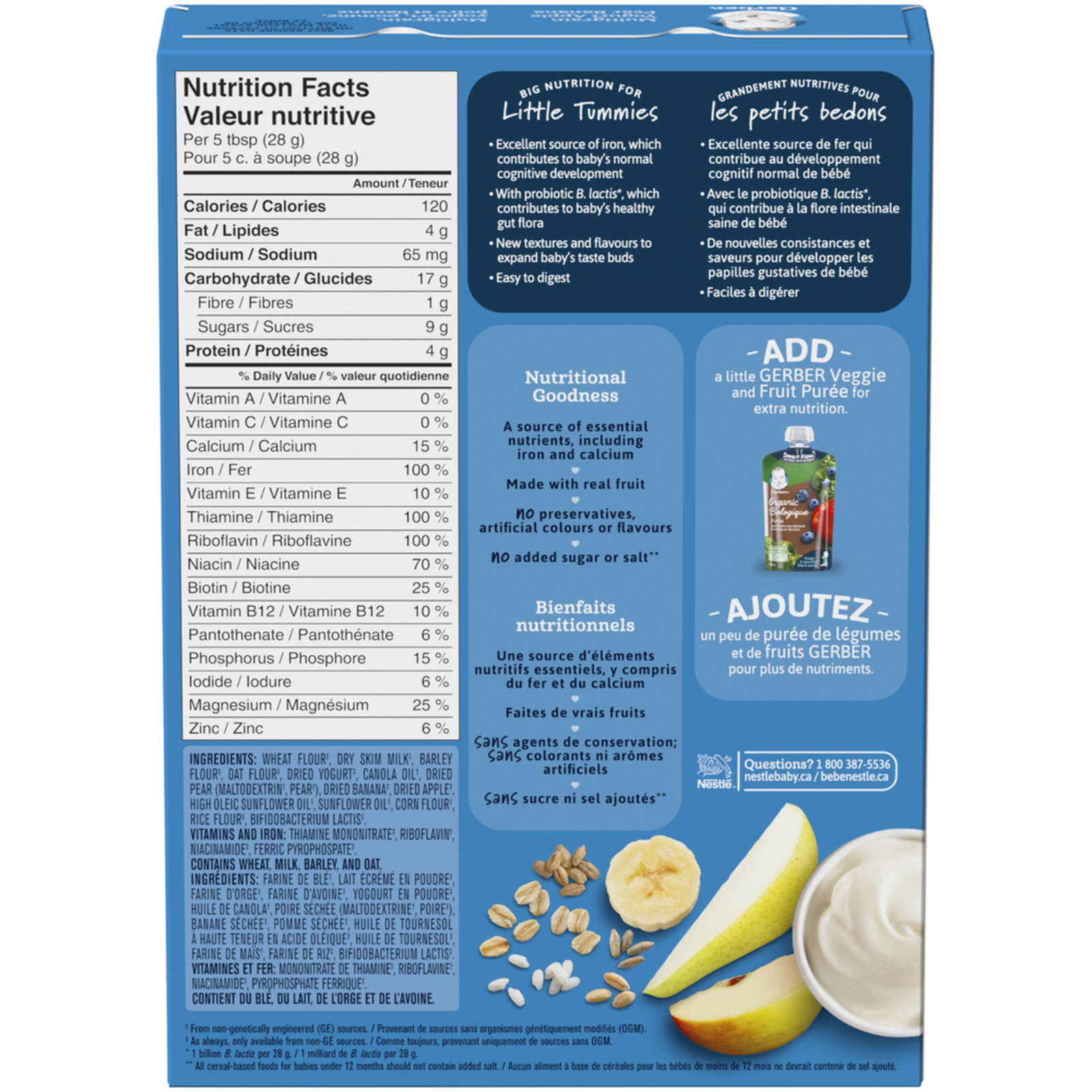 GERBER® Stage 3 Multigrain Yogurt Apple Pear Banana Baby Cereal