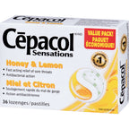 Cepacol® Sensations Honey and Lemon, Sore Throat  Lozenges, 36 ct