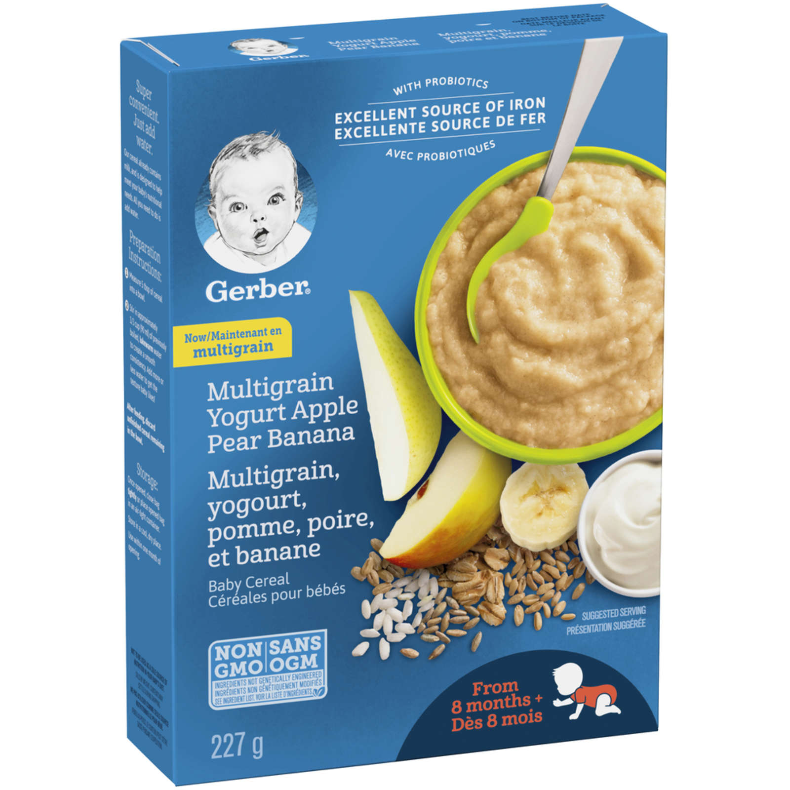 GERBER® Stage 3 Multigrain Yogurt Apple Pear Banana Baby Cereal
