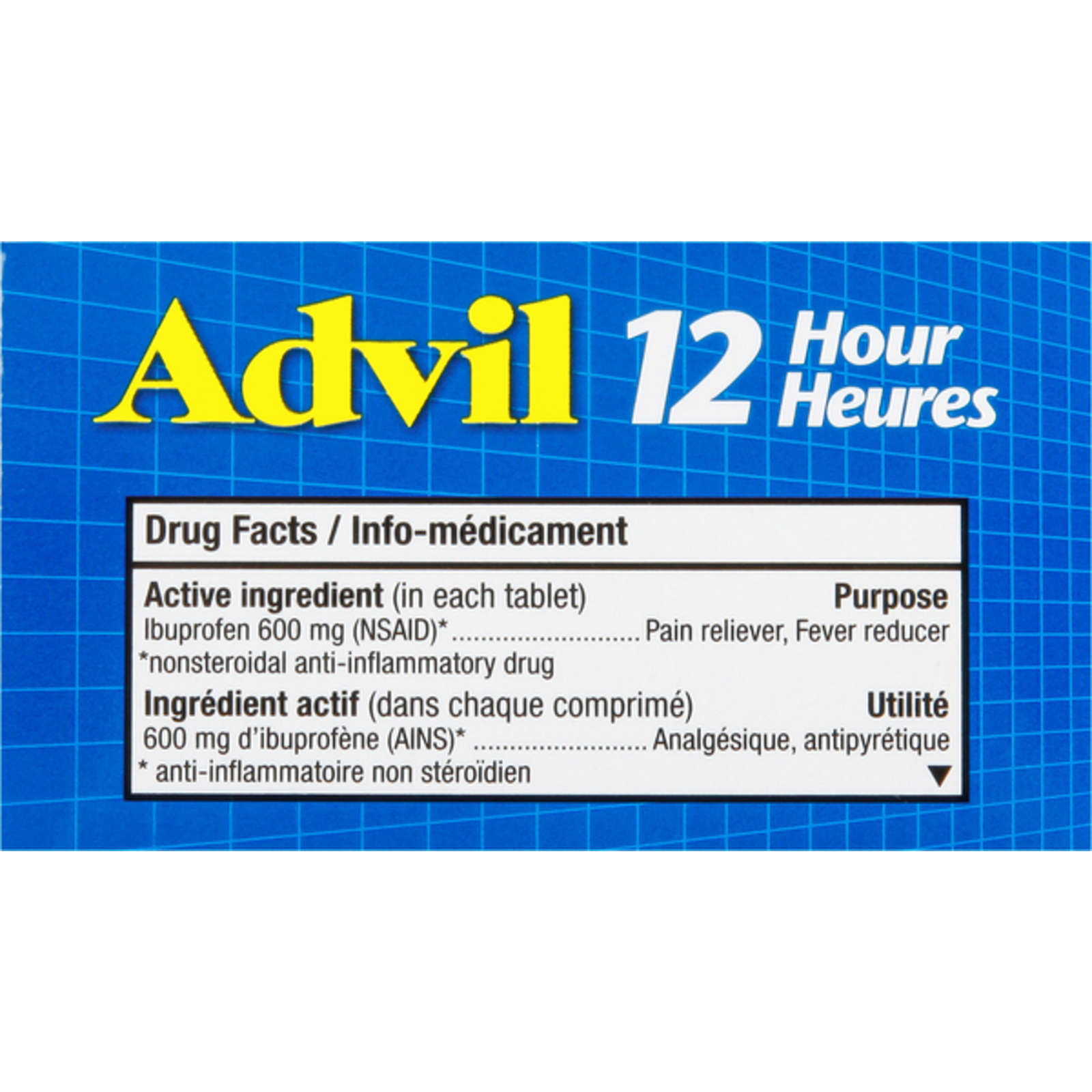 Advil 12 Hour Tablets for Extended Pain Relief, 600 mg Ibuprofen, 16 Count