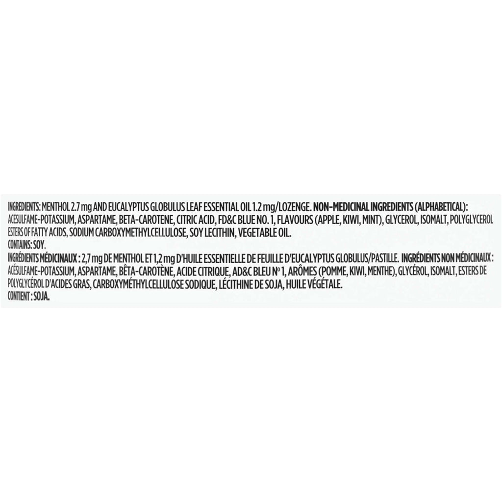 Halls Relief Mentho-Lyptus Kiwi Apple Flavour, 25 Cough Drops