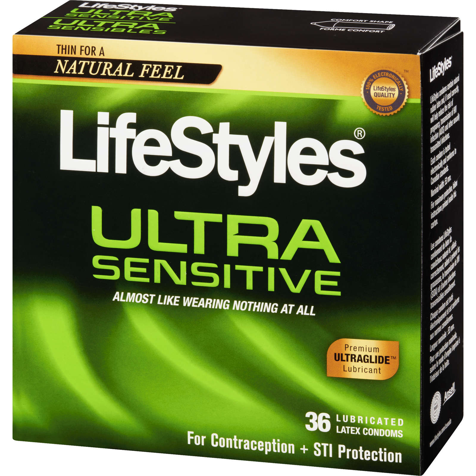 Ultra Sensitive 36 Lubricated Latex Condoms
