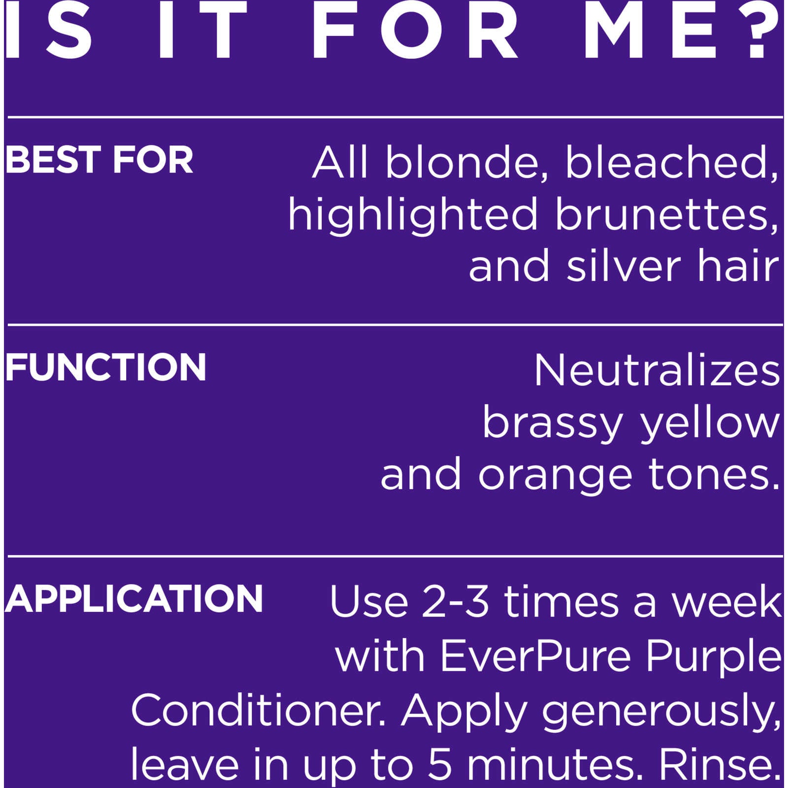 EverPure Brass Toning Purple Shampoo