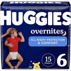 Overnites Nighttime Diapers, Size 6