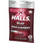 Halls Relief Mentho-Lyptus Black Cherry Flavour, 25 Cough Drops