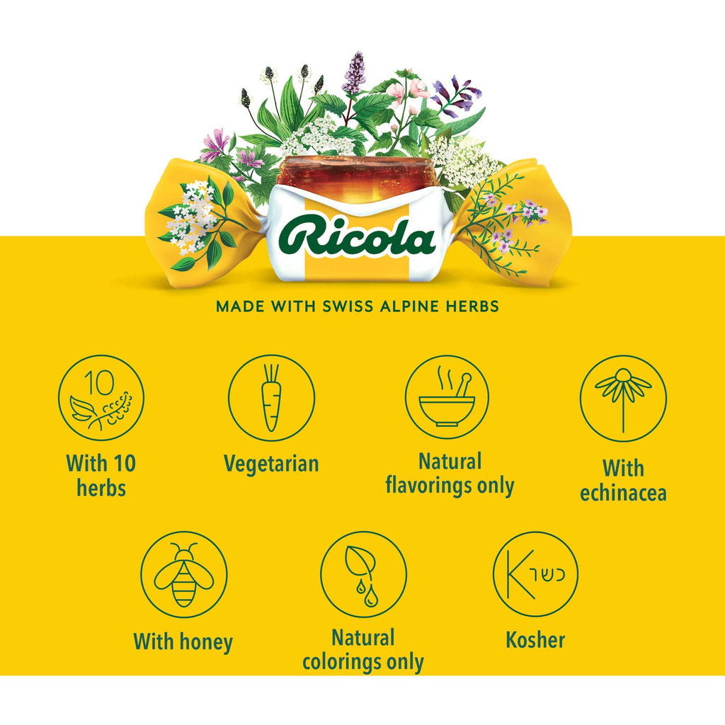 Honey Lemon with Echinacea Family Bag Cough Suppressant Throat Lozenges