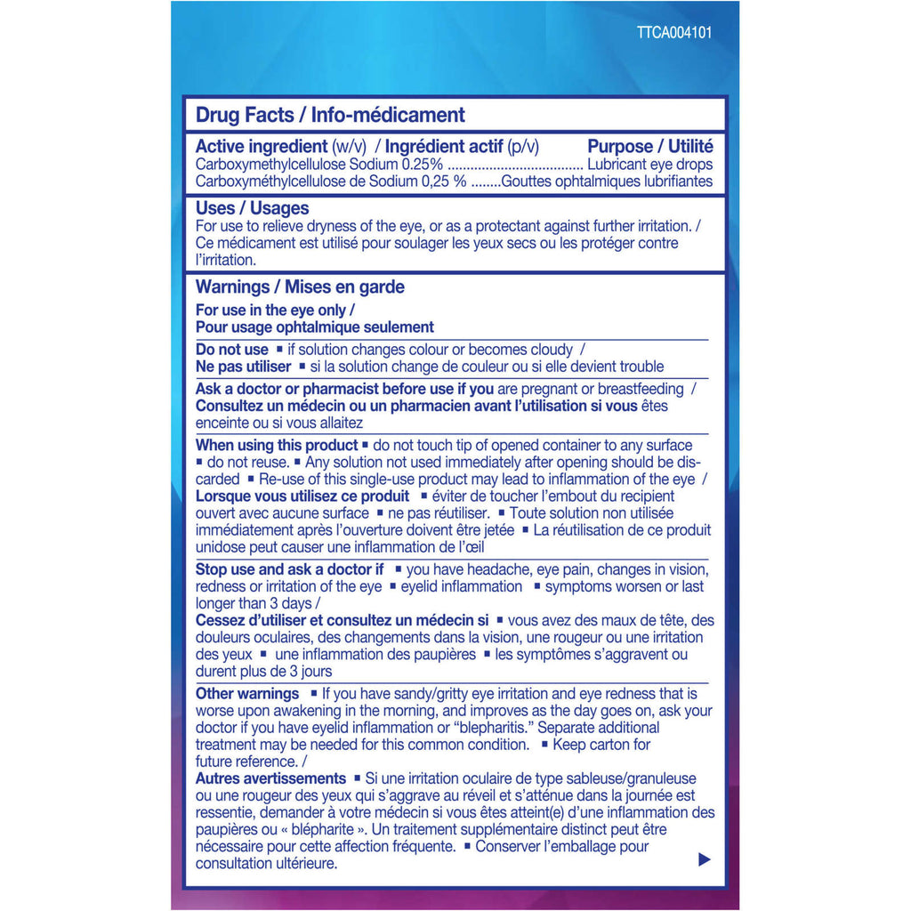 Lubricant Eye Drops Single use