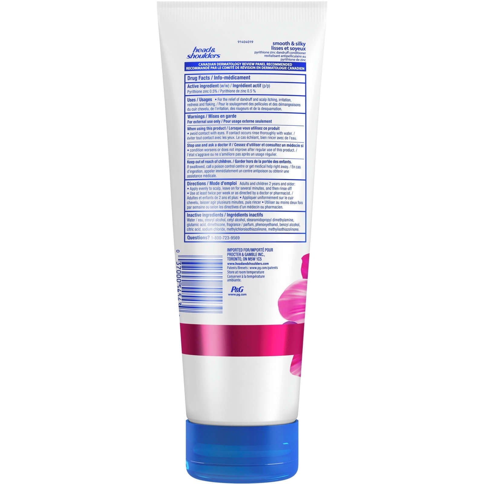 Head and Shoulders Smooth and Silky Dandruff Conditioner, 315 mL