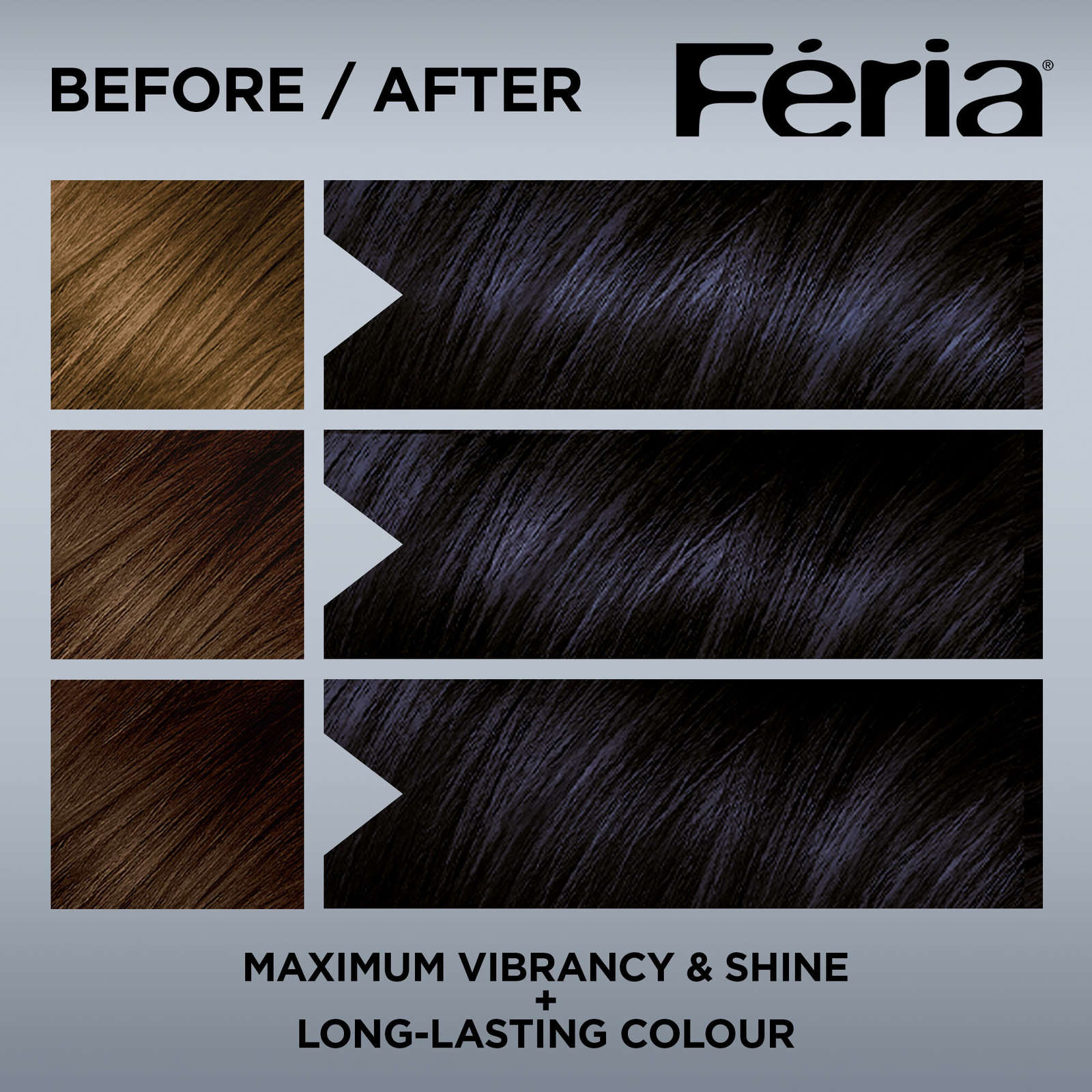 L'Oreal Paris Feria Midnight Bold, M10 Cosmic Azure Rich Blue Hair Dye, Permanent Hair Color for Women, Formulated for Dark Hair, For All Hair Types & Textures, 1 EA