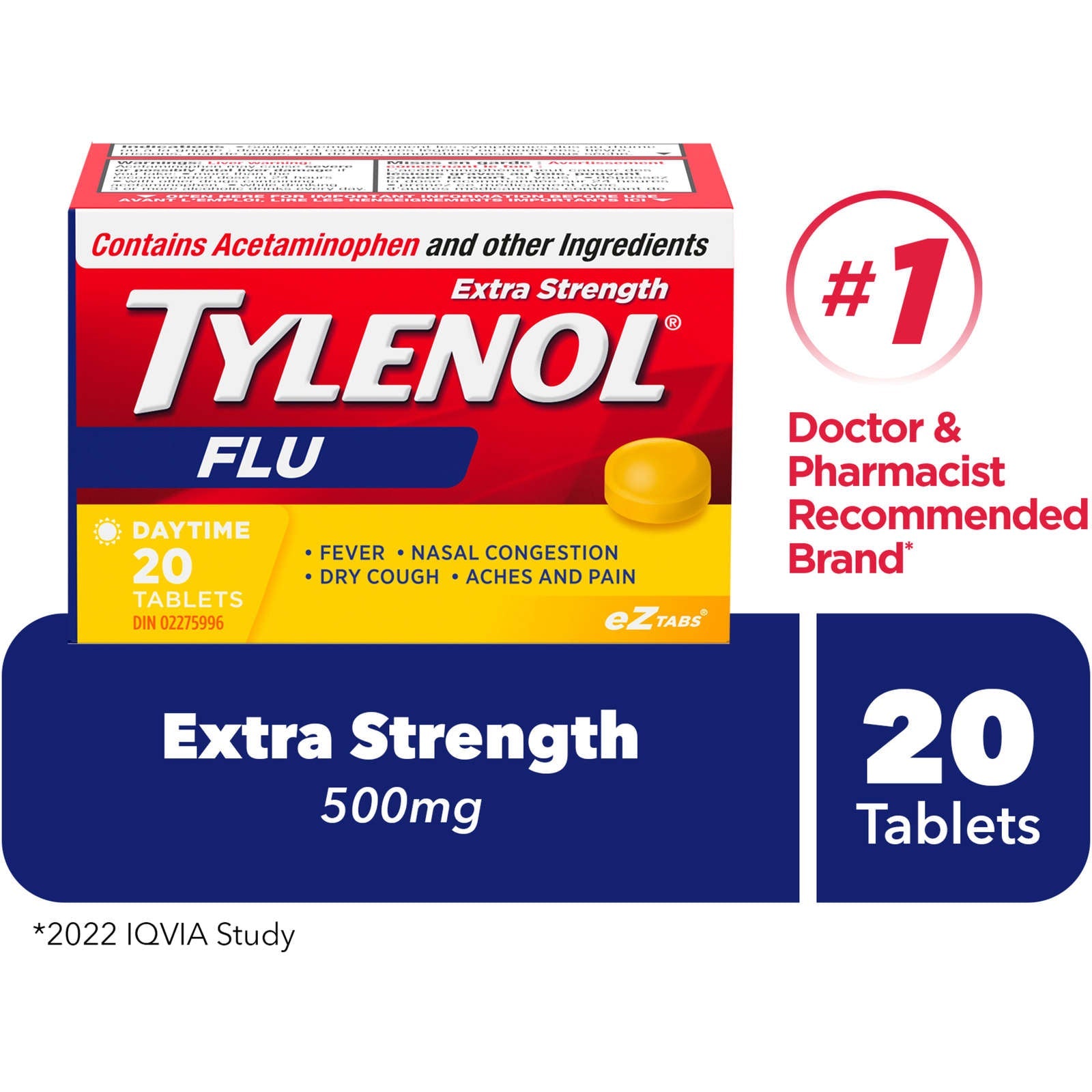 Extra Strength Flu Relief Daytime Acetaminophen 500mg