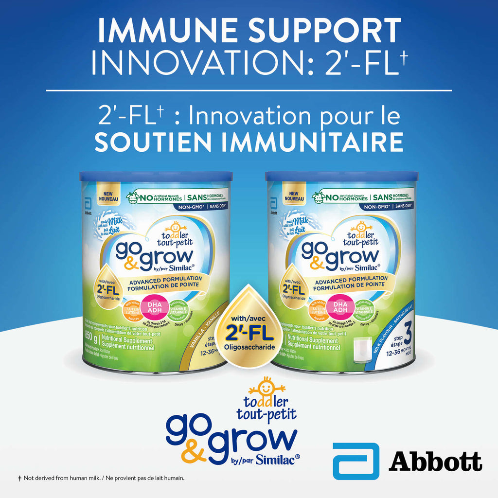 Go & Grow Step 3 Toddler Drink with 2'-FL. Immune Support Innovation: 2'-FL, Powder, 12-36 Months, Vanilla Flavour