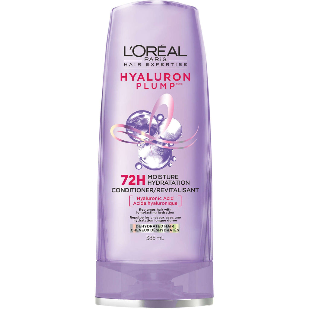 L'Oreal Paris Hair Expertise Hyaluron Plump Conditioner with Hyaluronic Acid for Dry Hair, Adds Moisture, For Hair Hydration, 385ml