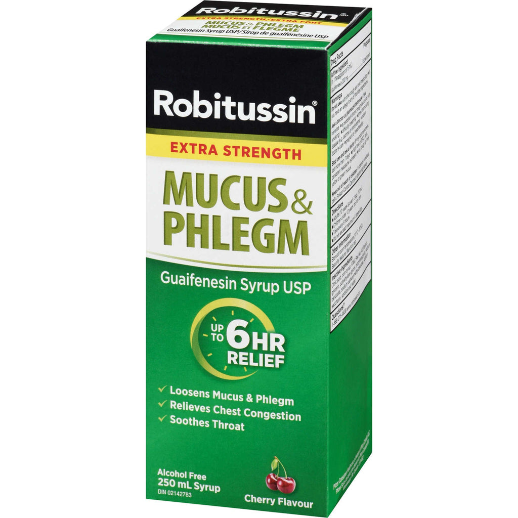 Robitussin Mucus & Phlegm Syrup Cherry Flavour Extra Strength 250 ml