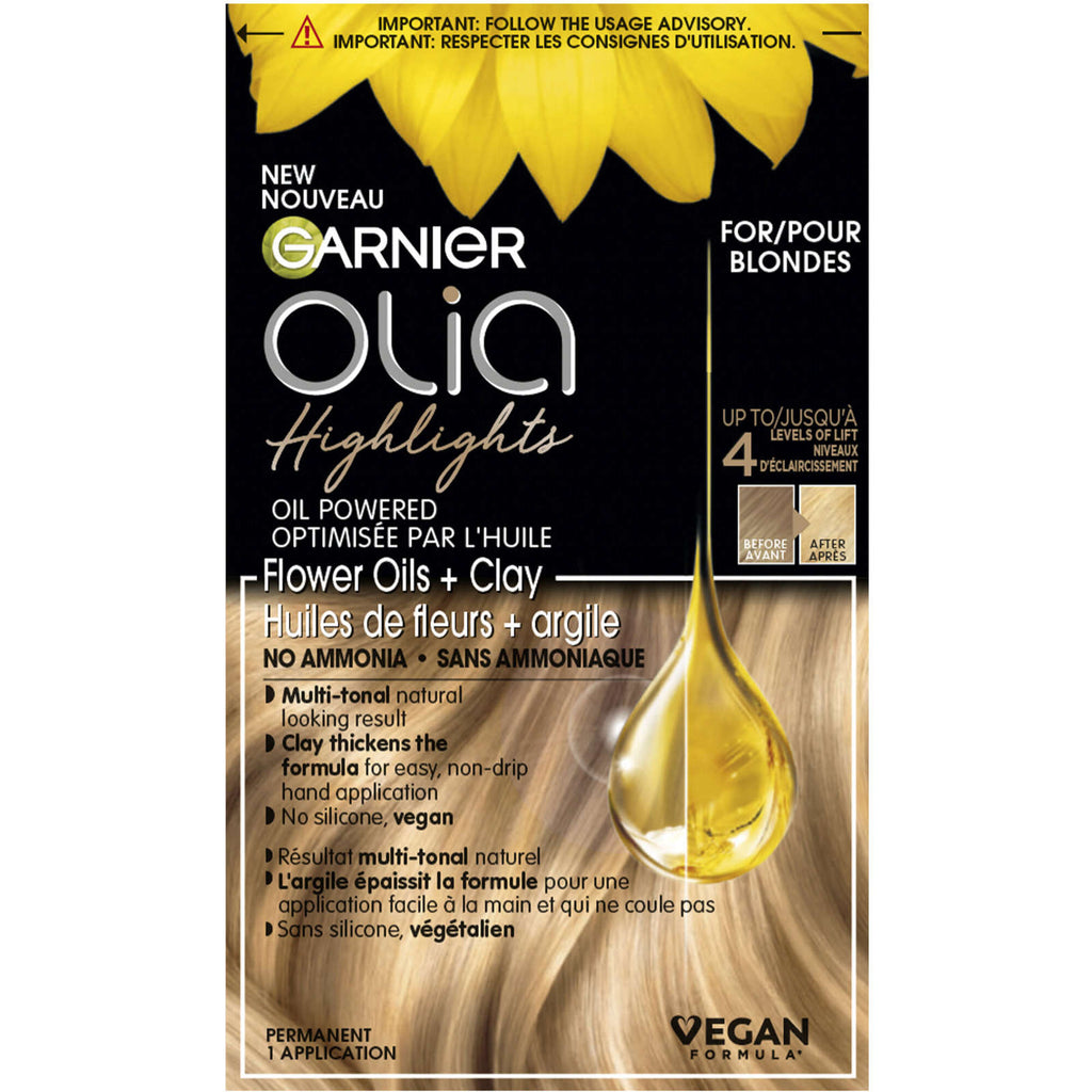 Olia Ammonia-Free Highlights, Natural-looking result, With 60% Oils and Clay, 1 Application