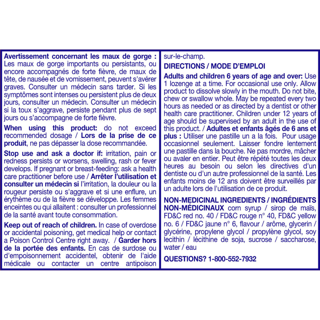 Chloraseptic Sore Throat with  Soothing Liquid Centre Lozenges Citrus