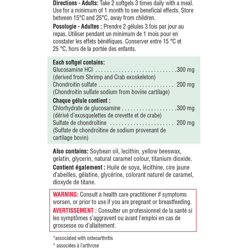 Glucosamine Chondroitin, 500 mg