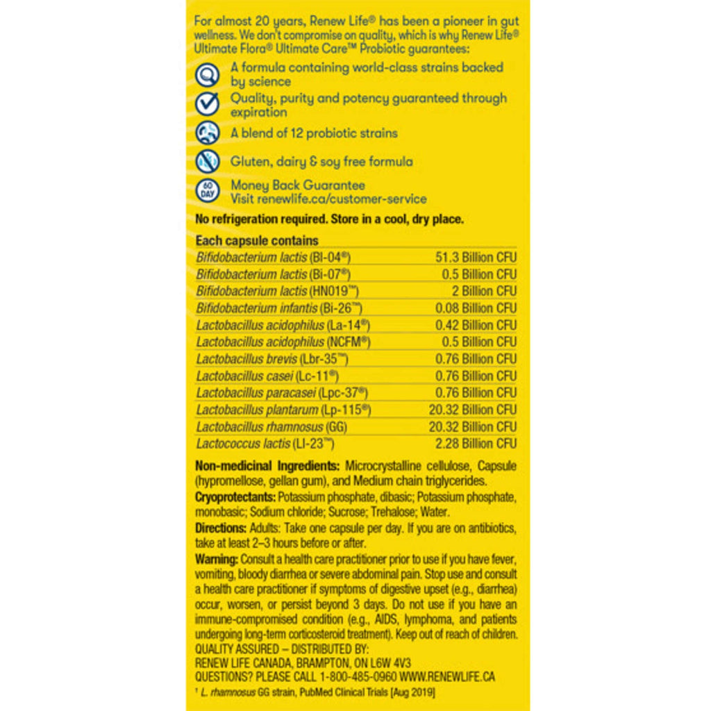 Ultimate Flora Ultimate Care Probiotic, 100 Billion Active Cultures