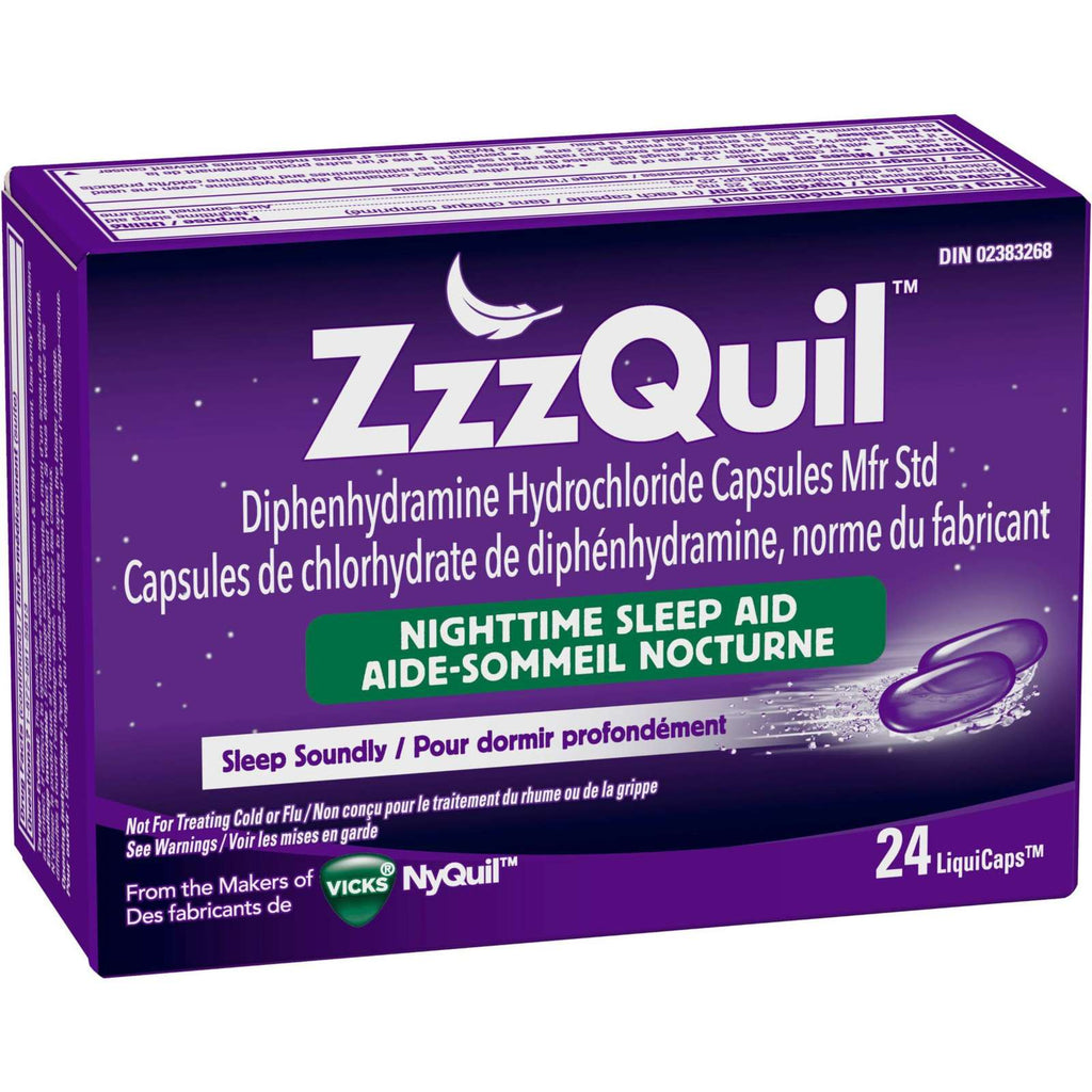 ZzzQuil Nighttime Sleep-Aid LiquiCaps, 24 Count
