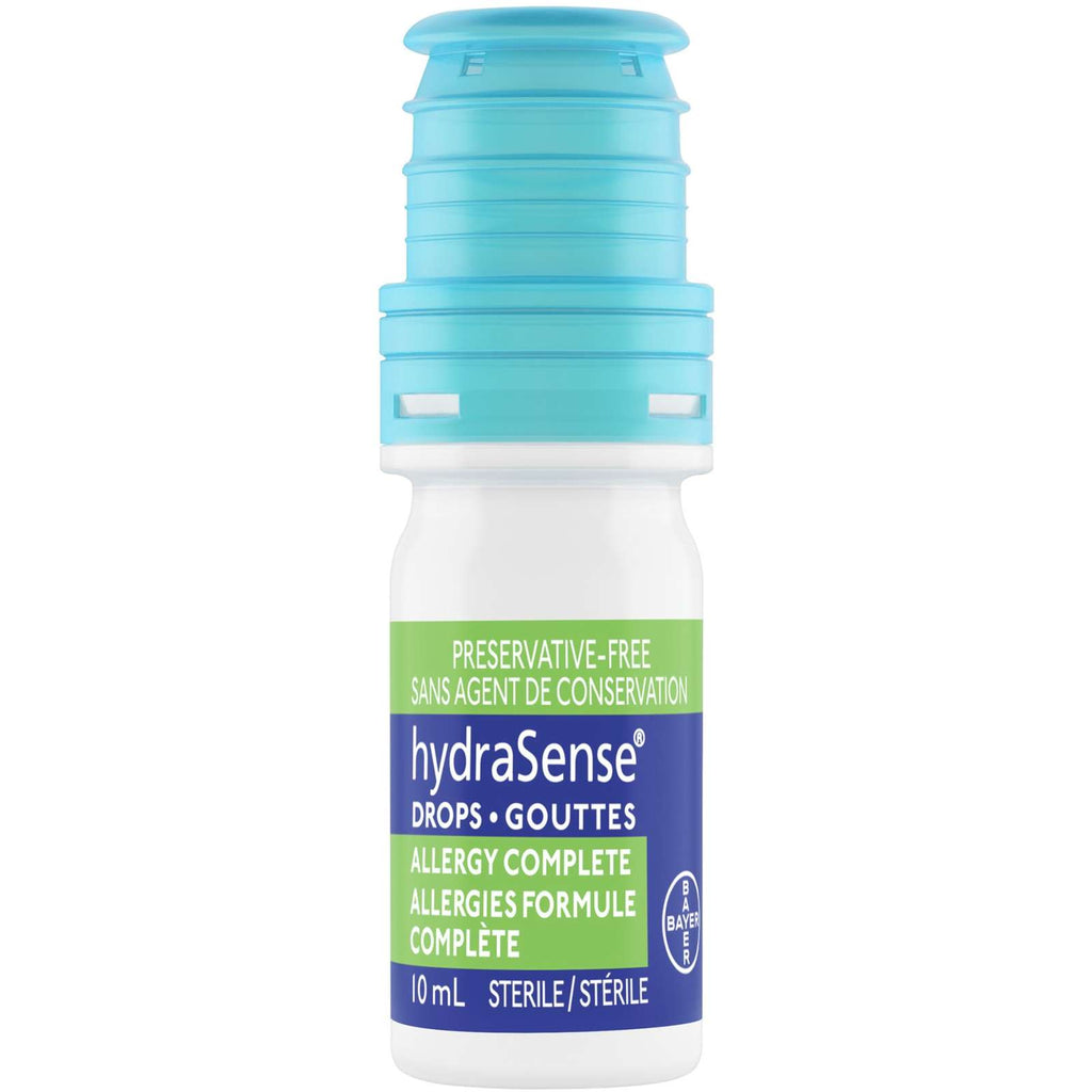 hydraSense Eye Drops, Allergy Relief, Preservative Free, Naturally Sourced, Long-Lasting Relief, 10 mL