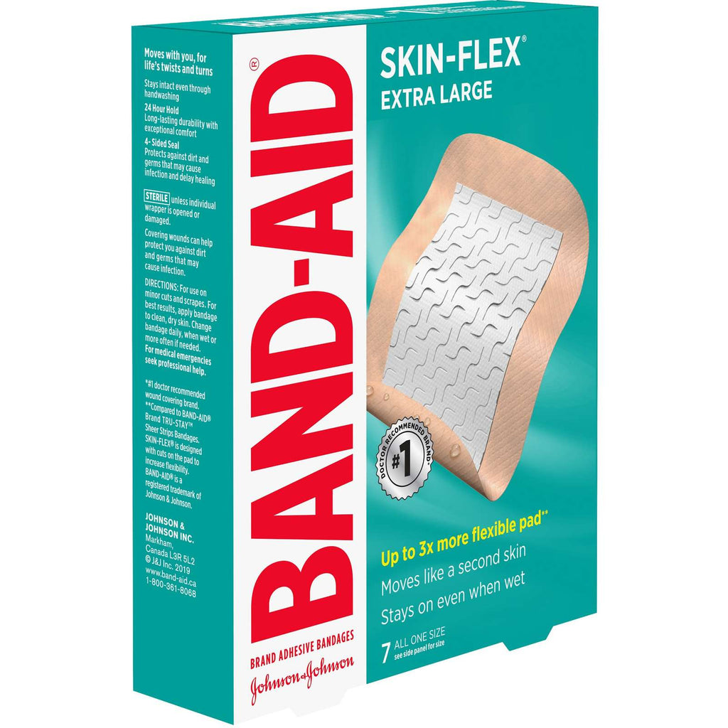 Band-Aid Skin-Flex Adhesive Bandages, Extra Large, 7 ea