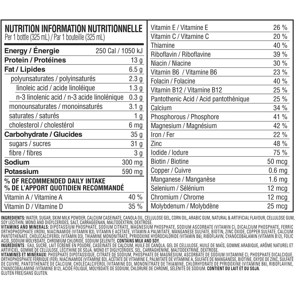 Original Ready to Drink Meal Replacement Shakes with 13g of Protein, 3g of Fibre Plus 23 Vitamins and Minerals