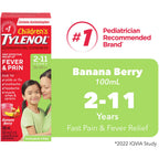 Children's Medicine, Fever & Pain, Banana Berry Liquid