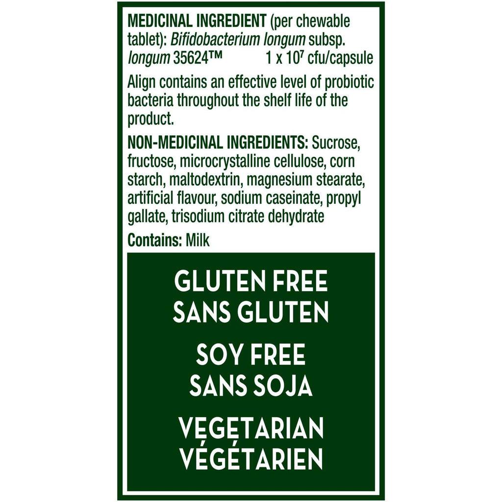Align Probiotic, Chewables, daily probiotic supplement for digestive care, 24 chewable tablets, #1 Recommended Probiotic Brand by Doctors‡