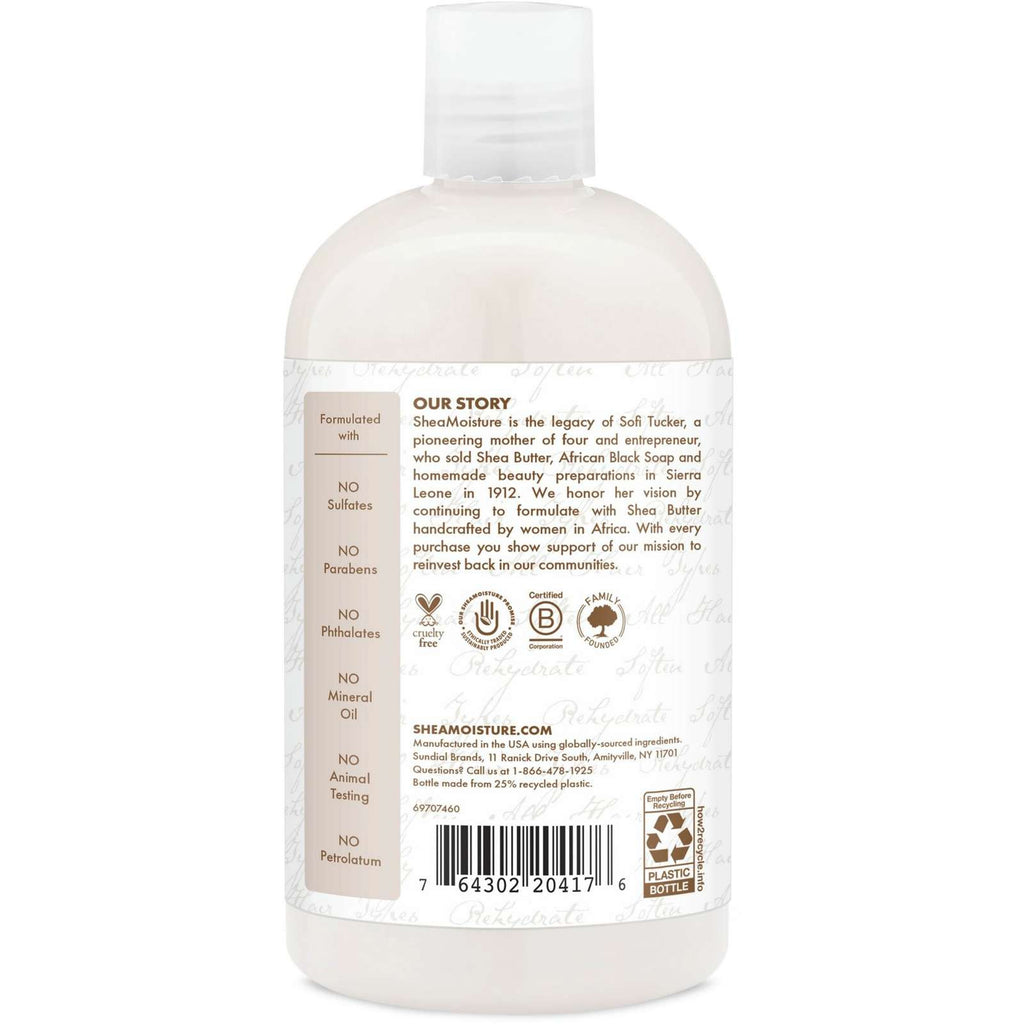 SheaMoisture 100% Virgin Coconut Oil Daily Hydration Shampoo for All Hair Types Clean & Nourish Sulfate-Free 384 ml