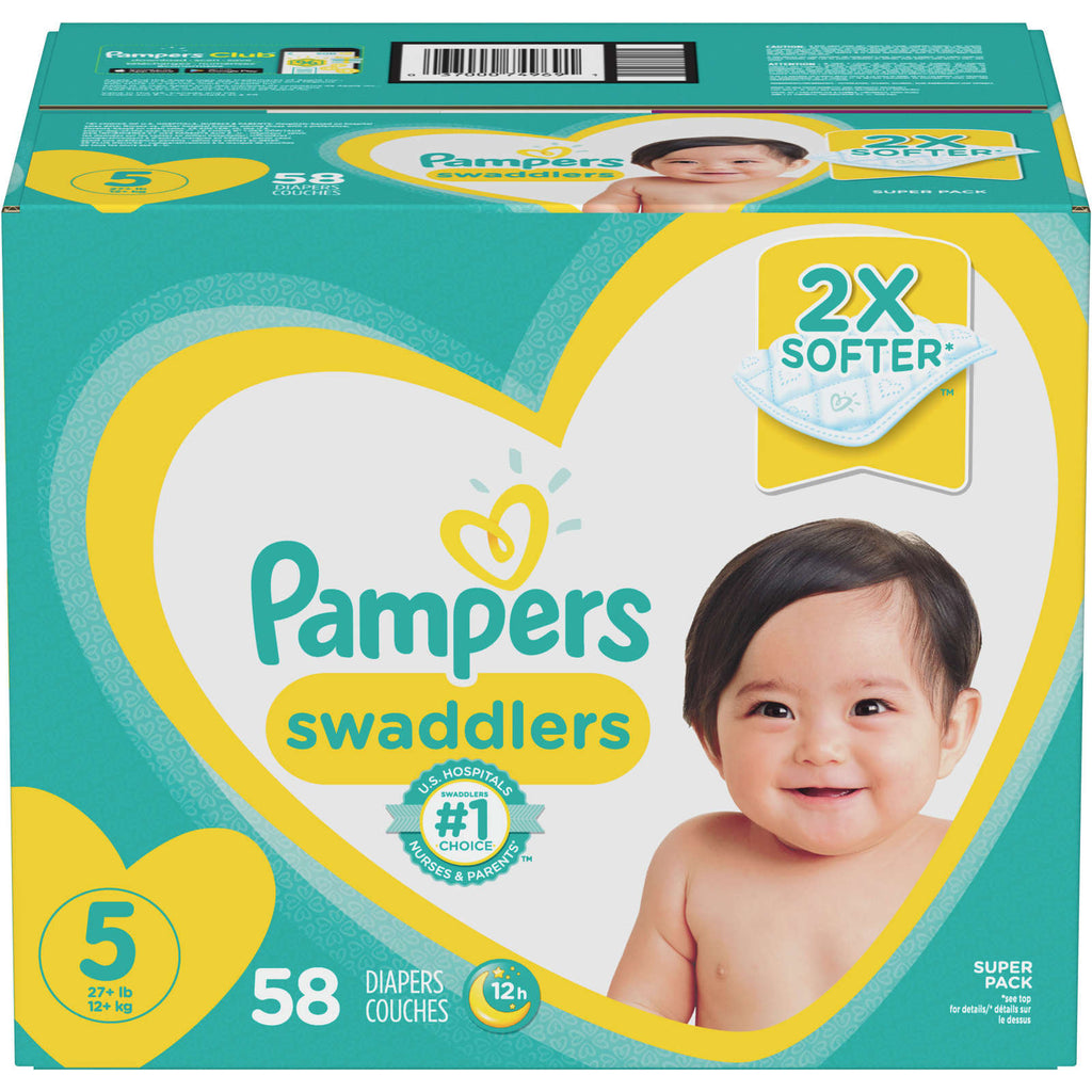 Pampers Swaddlers Diapers Size 5 58 Count